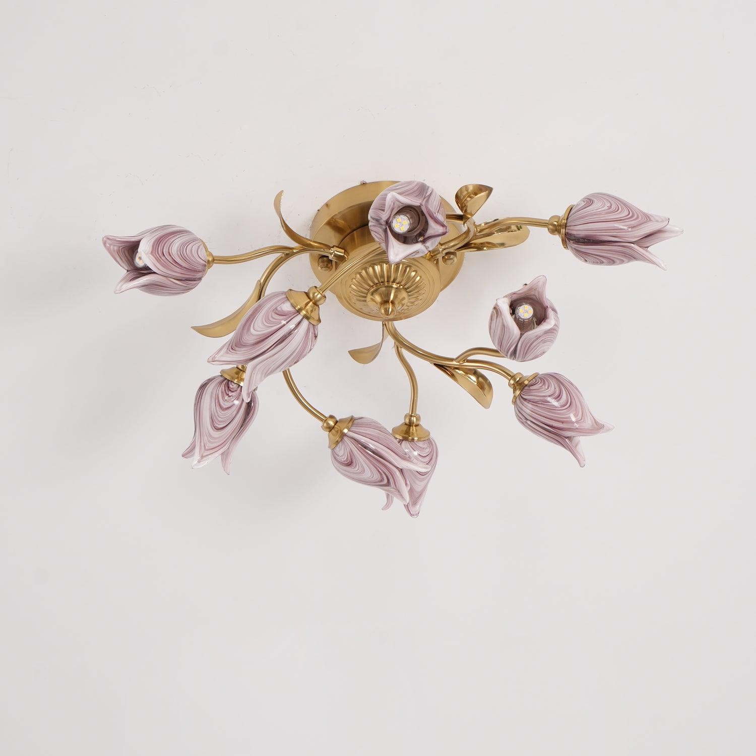 Vathaos Tulip Serenade Glass Ceiling Lamp - Letslighting