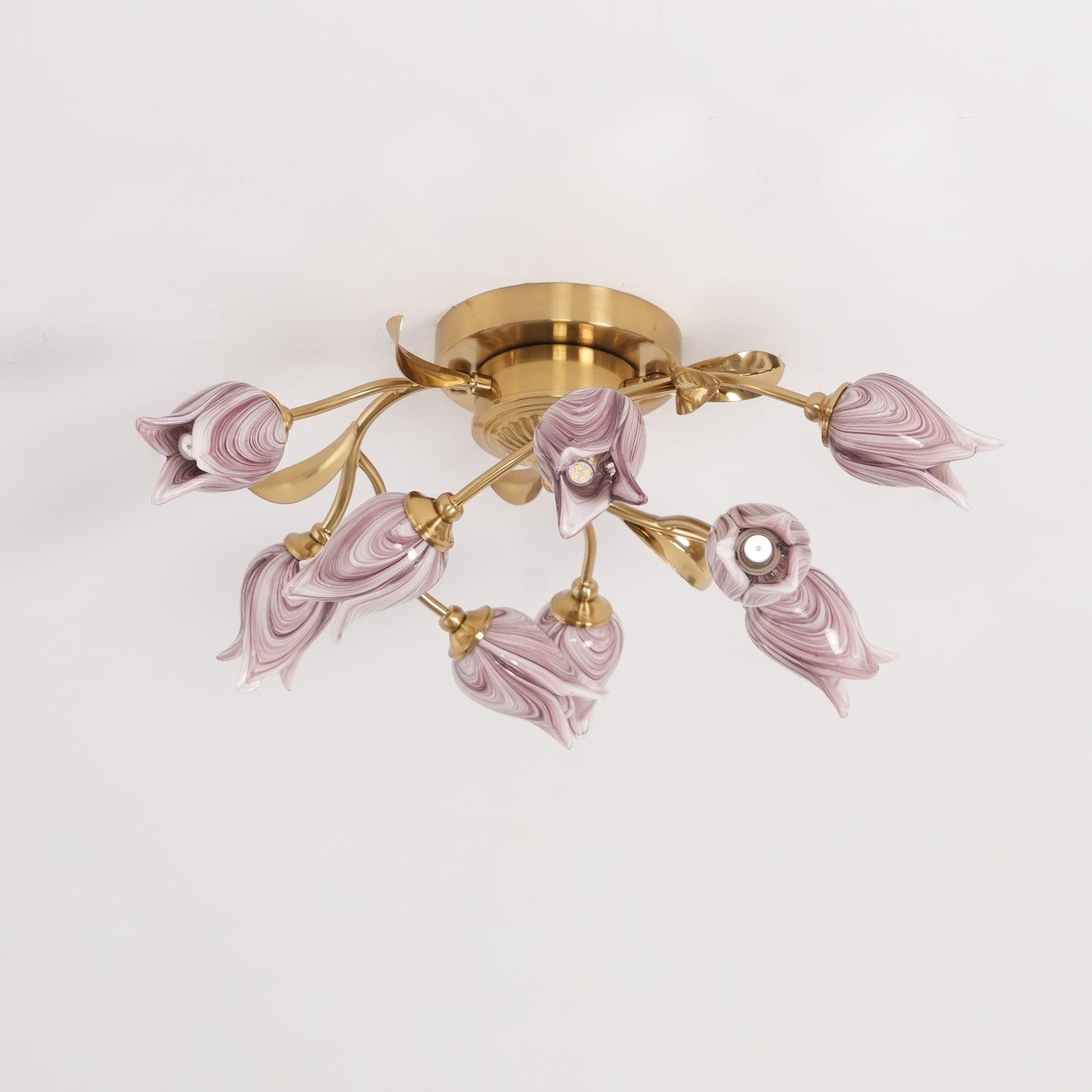 Vathaos Tulip Serenade Glass Ceiling Lamp - Letslighting