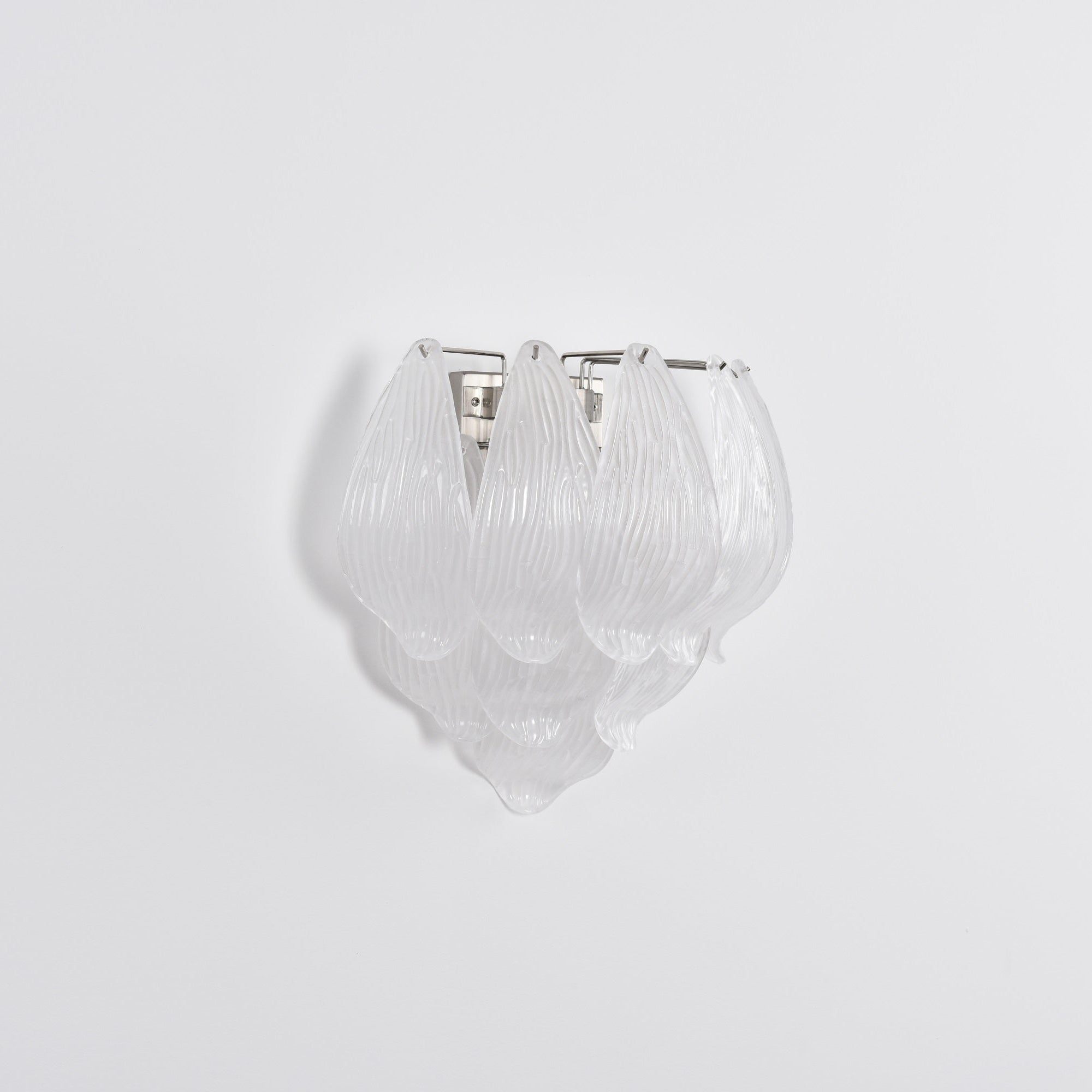 Aurora Wall Lamp Murano Glass Petal Frosted Cascading