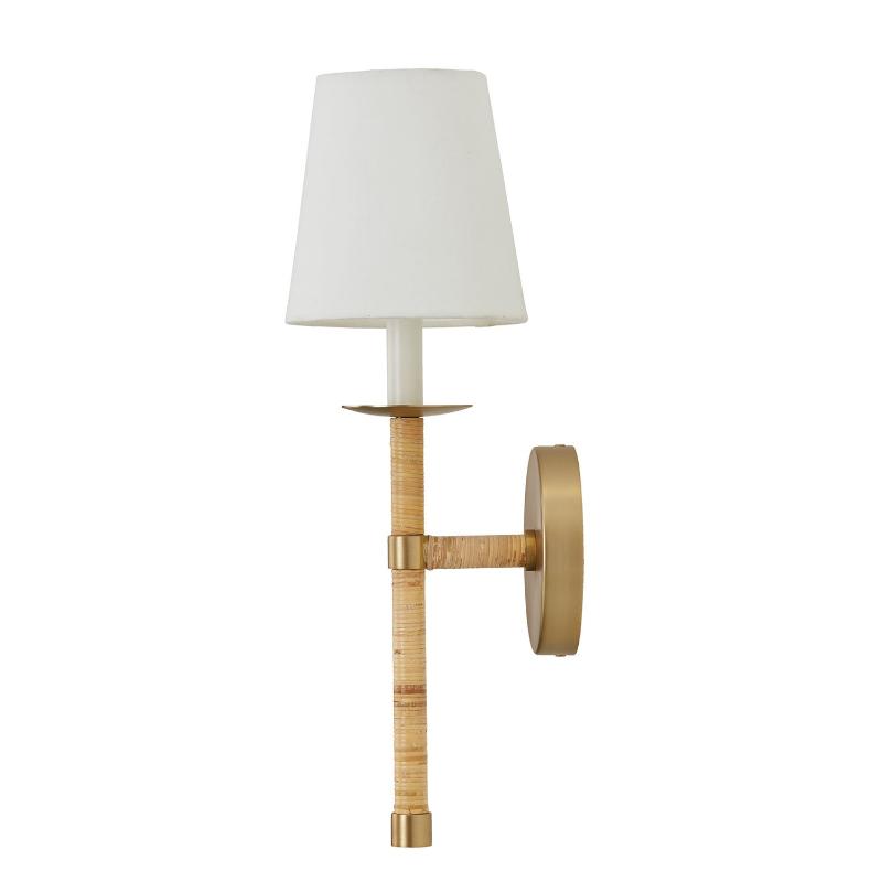 Conoror Elegance Vintage Brass Fabric Wall Lamp - Letslighting