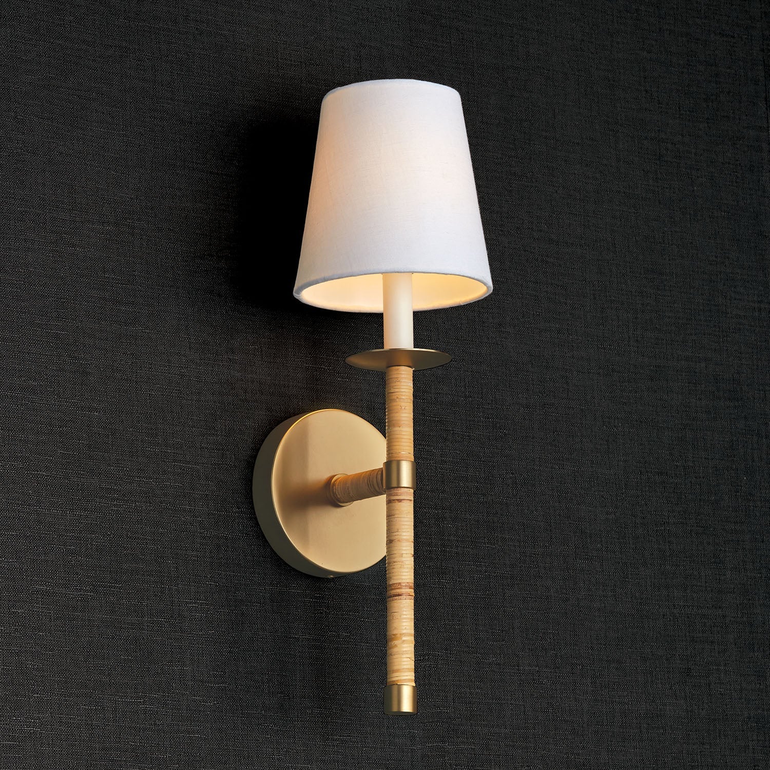 Conoror Elegance Vintage Brass Fabric Wall Lamp - Letslighting