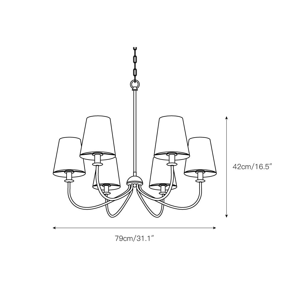 Icarisra Vintage Industrial Brass Fabric Chandelier - Letslighting