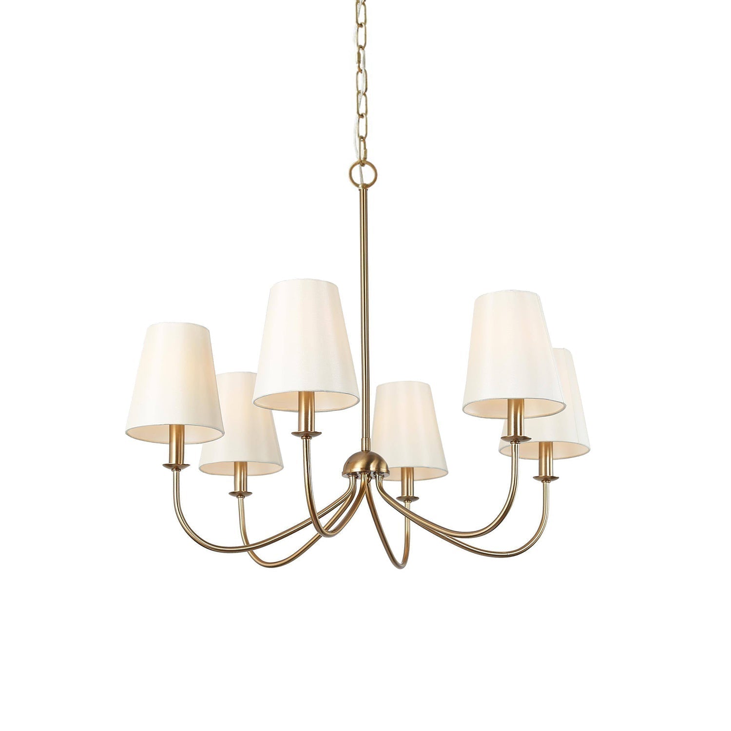 Icarisra Vintage Industrial Brass Fabric Chandelier - Letslighting