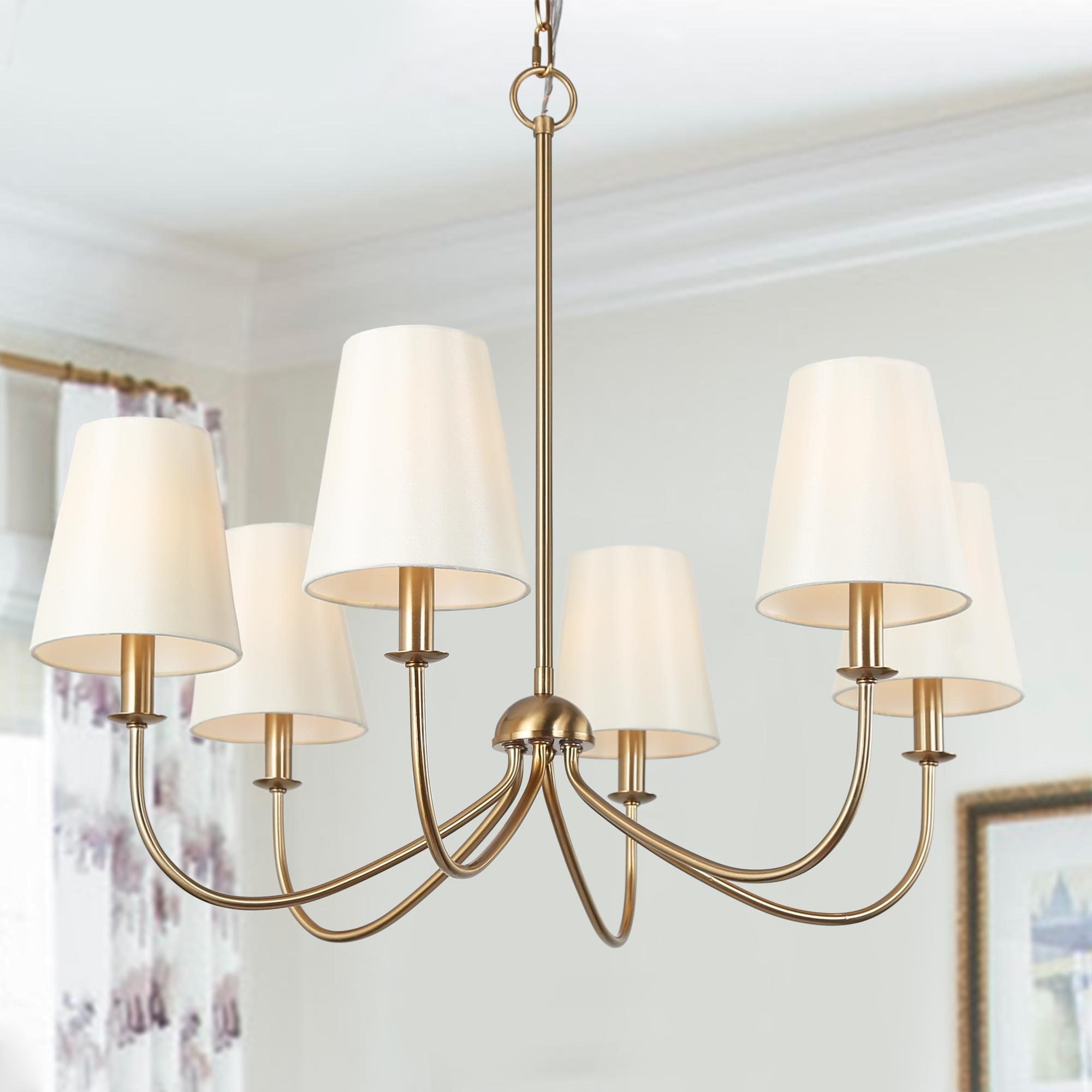 Icarisra Vintage Industrial Brass Fabric Chandelier - Letslighting