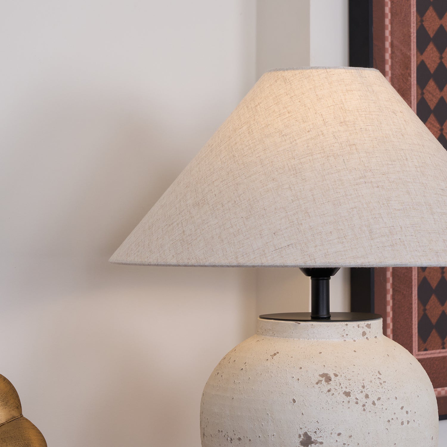 Solix Ceramics Fabric Table Lamp - Letslighting