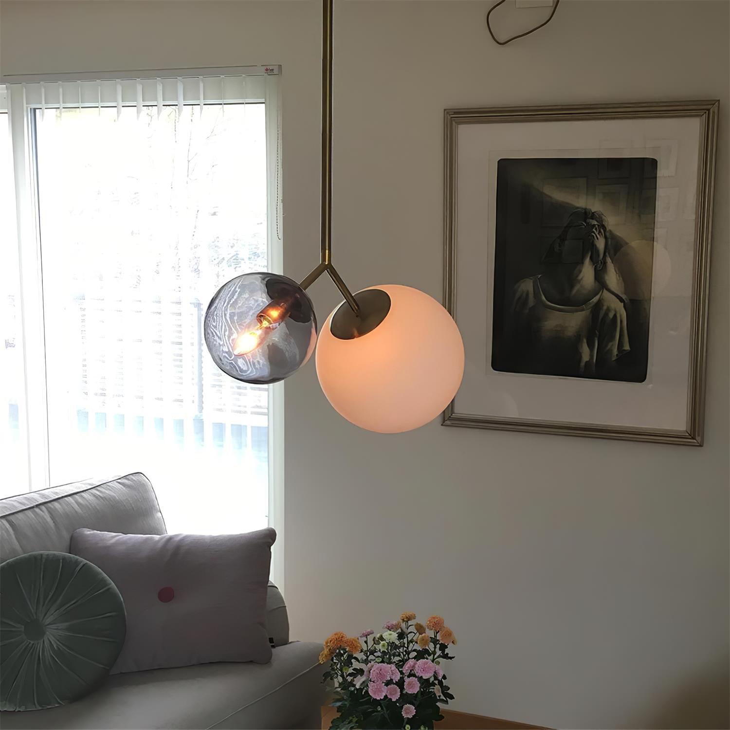 Twis Pendant Lamp Frosted Smoky Minimalist - Letslighting