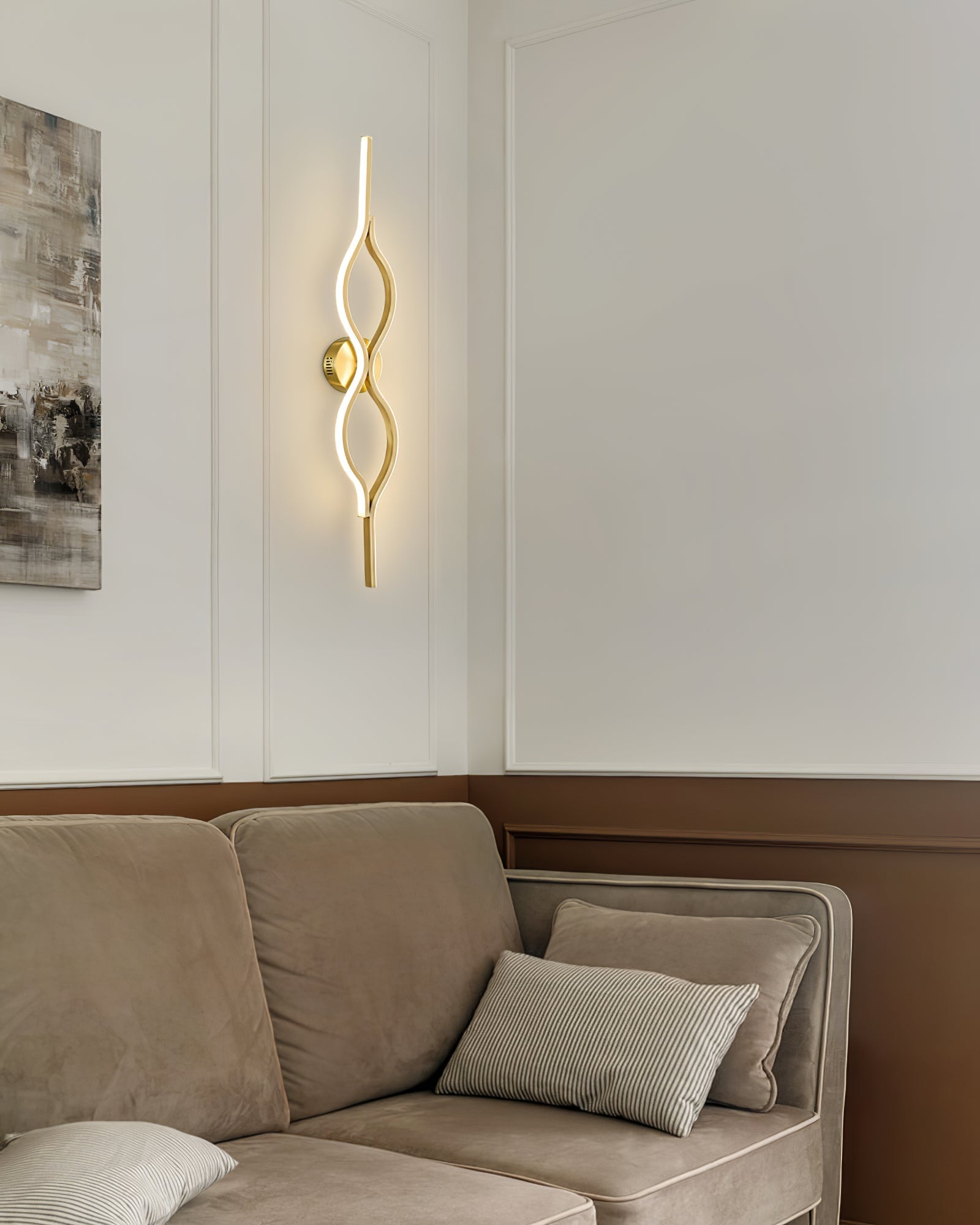 Myvenen Classic Twist Brass Wall Light - Letslighting