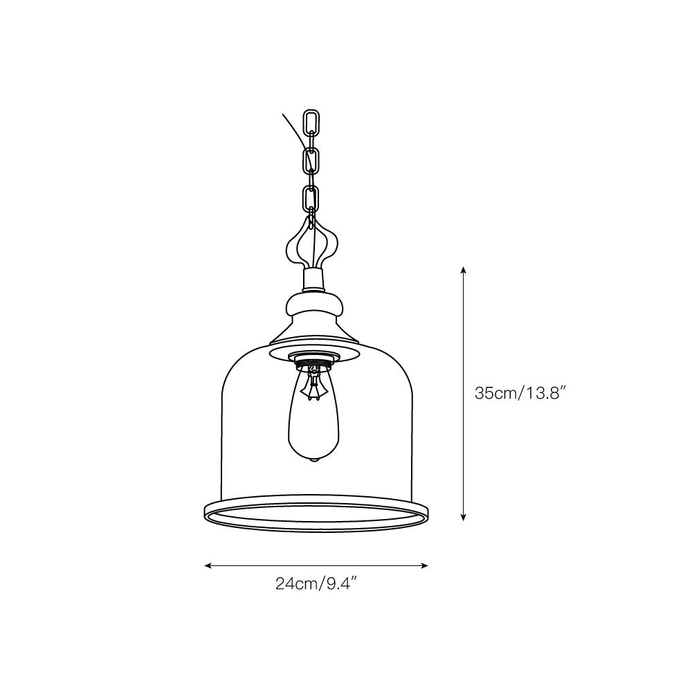 Sysolion Vintage Elegance Glass Pendant Lamp - Letslighting