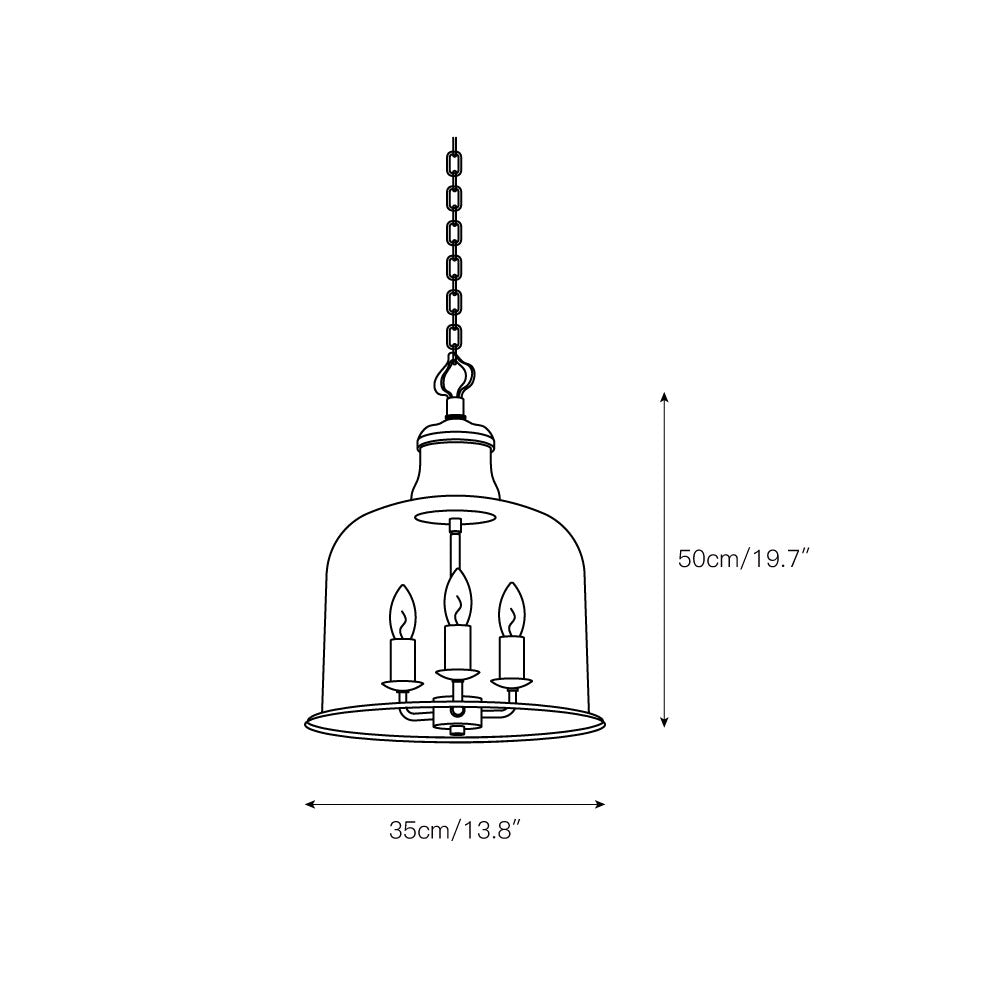 Sysolion Vintage Elegance Glass Pendant Lamp - Letslighting
