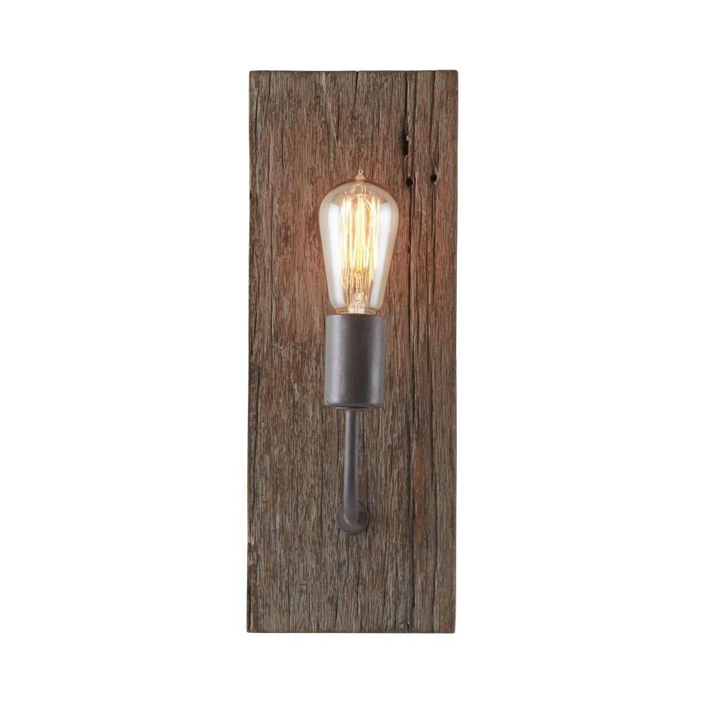 Ovenaris Vintage Industrial Wooden Wall Lamp - Letslighting