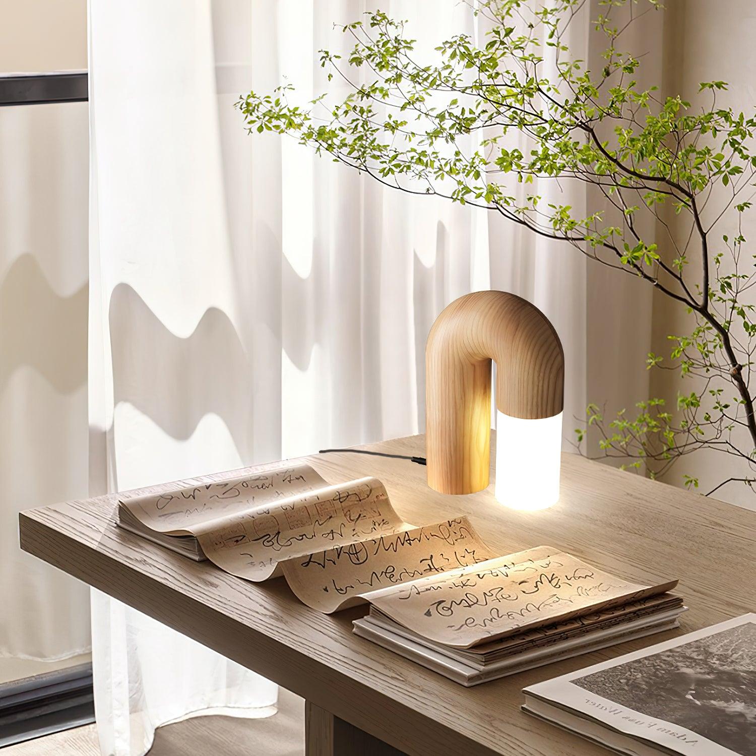 Arch Fashion Wood Table Lamp - Blowlighting