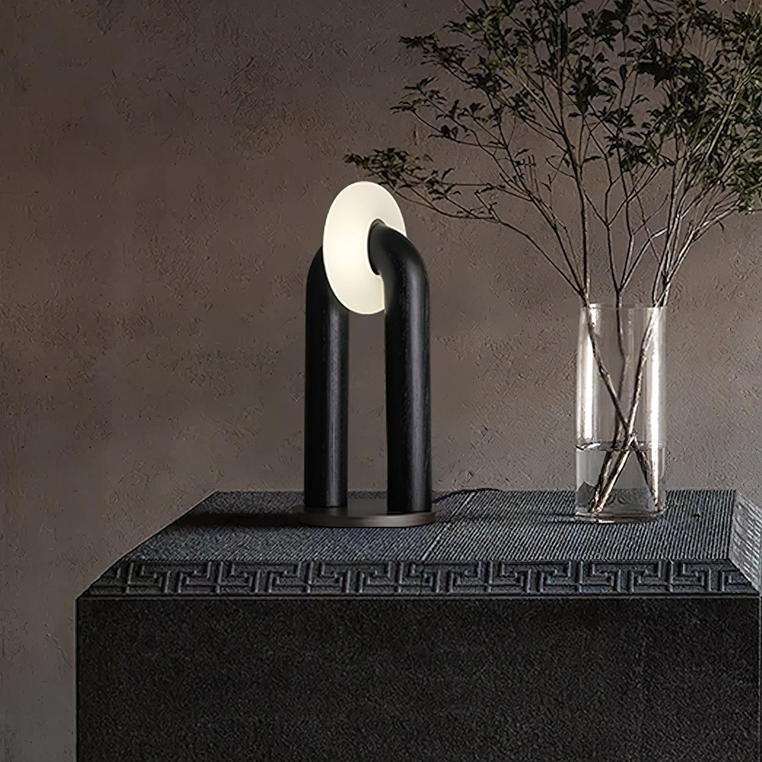 Lumen Vintage Wood Table Lamp - Letslighting