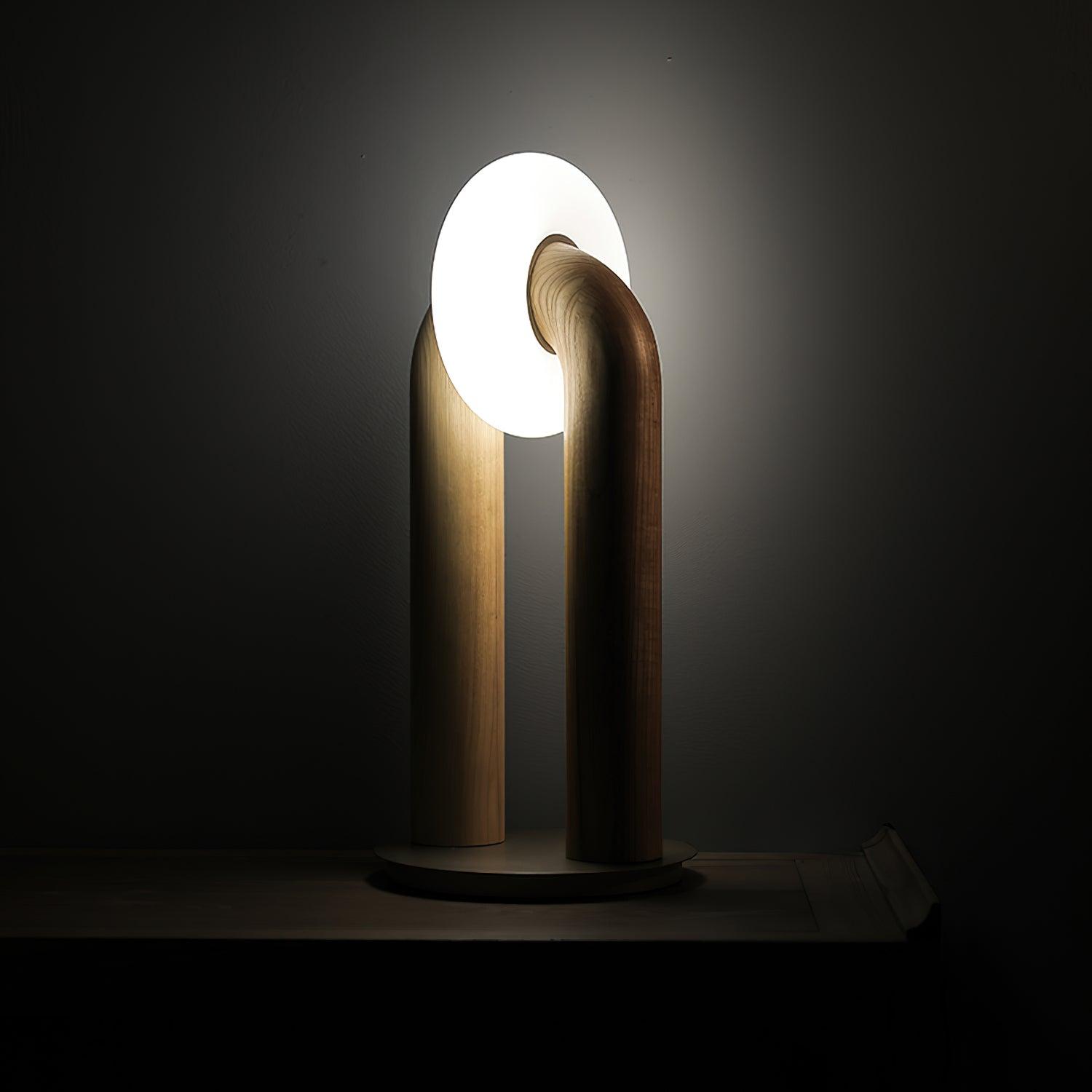 Lumen Vintage Wood Table Lamp - Letslighting
