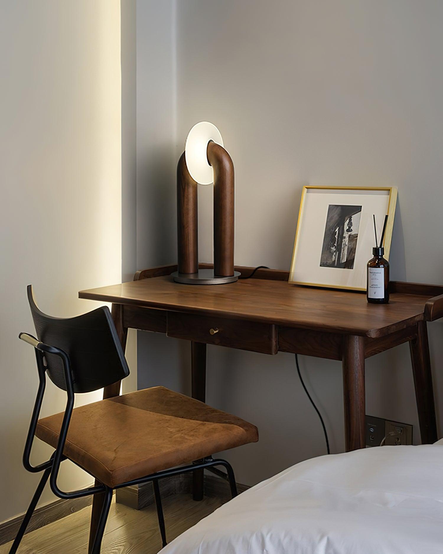 Lumen Vintage Wood Table Lamp - Letslighting