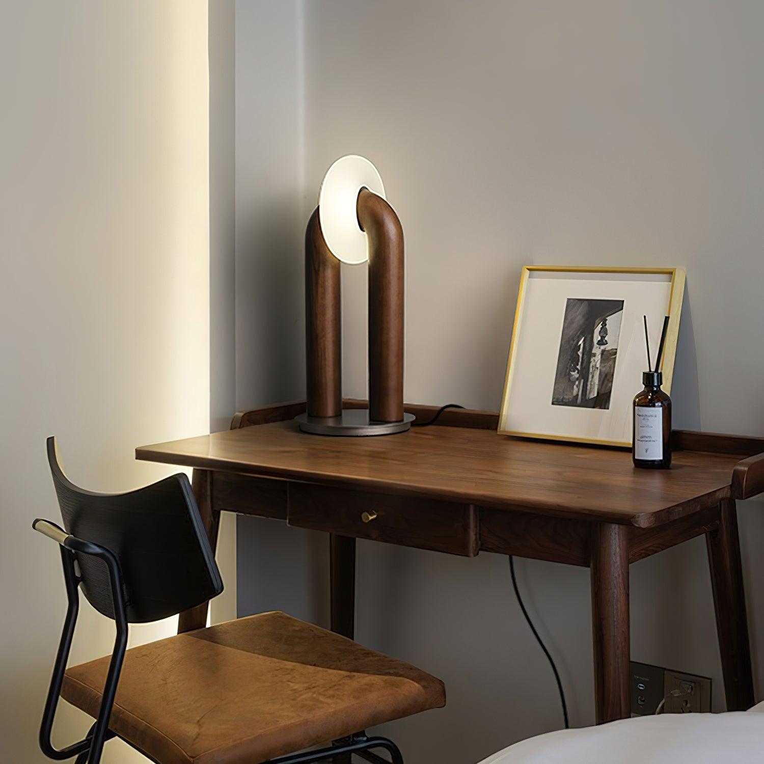 Lumen Vintage Wood Table Lamp - Letslighting