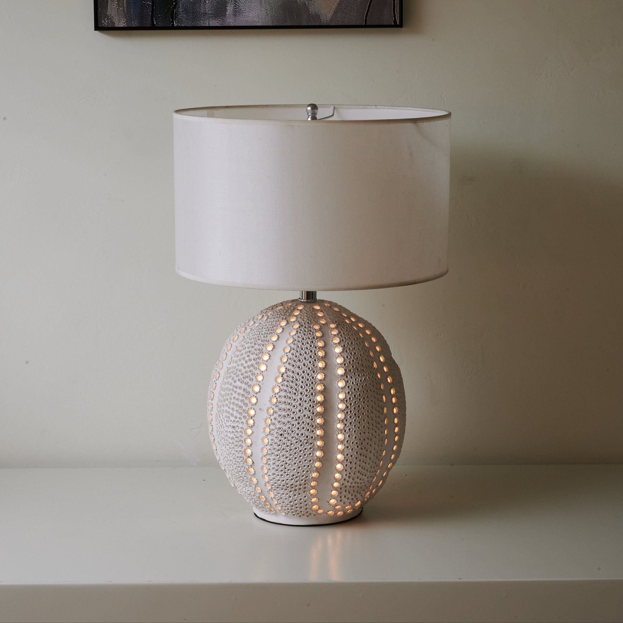 Polara Ceramic Fabric Table Lamp - Letslighting