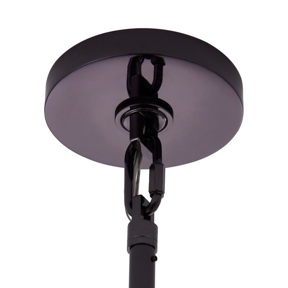 Aurora Chandelier Large Amber Glass Disc Fish Scale Brass
