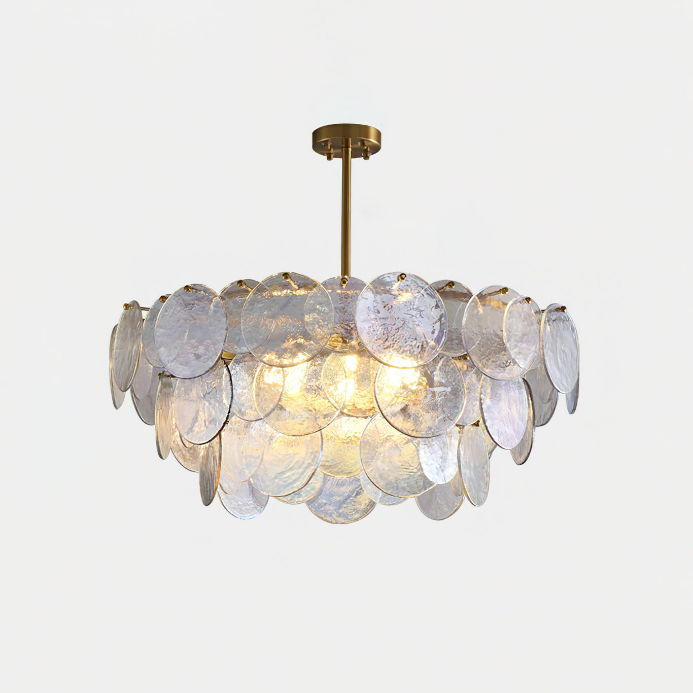 Utopia Chandelier Glass Disc Layered - Letslighting