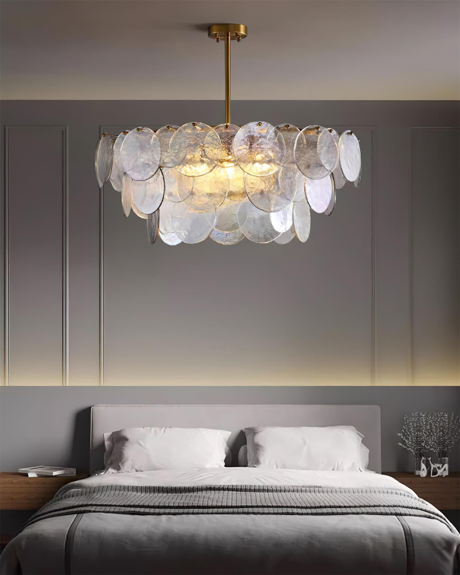 Utopia Chandelier Glass Disc Layered - Letslighting