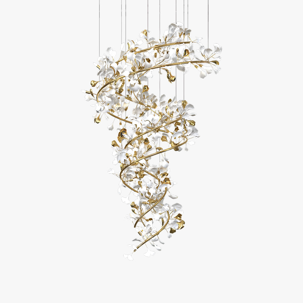 Olivia Modern Staircase Chandelier Metal & Ceramic