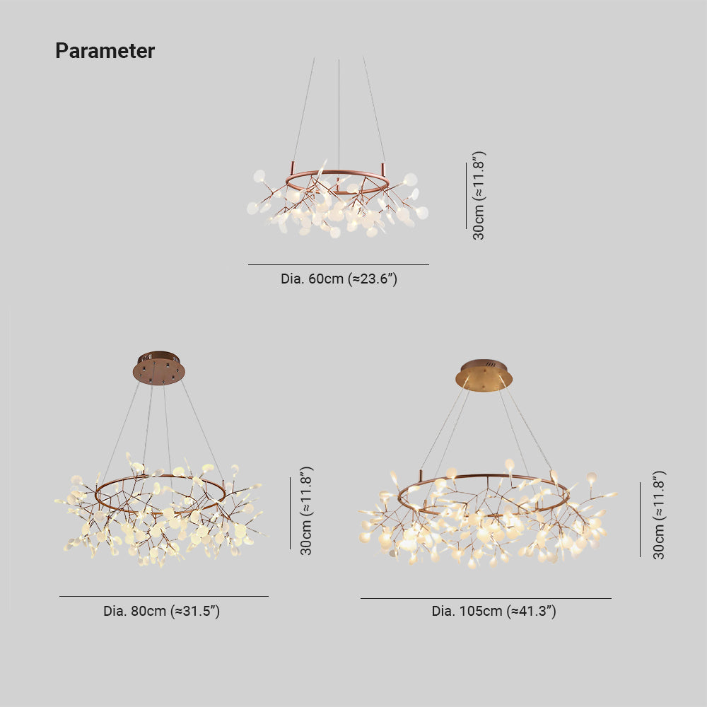 Olivia Unique Round Sputnik Art Deco Firefly Chandelier Living Room/ Bedroom - Letslighting