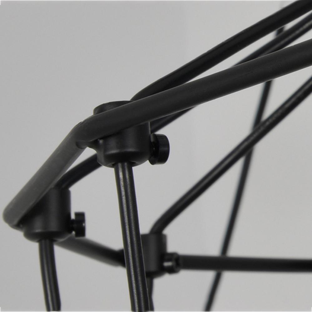 Lustra Chandelier Lines Black Wireframe LED - Letslighting