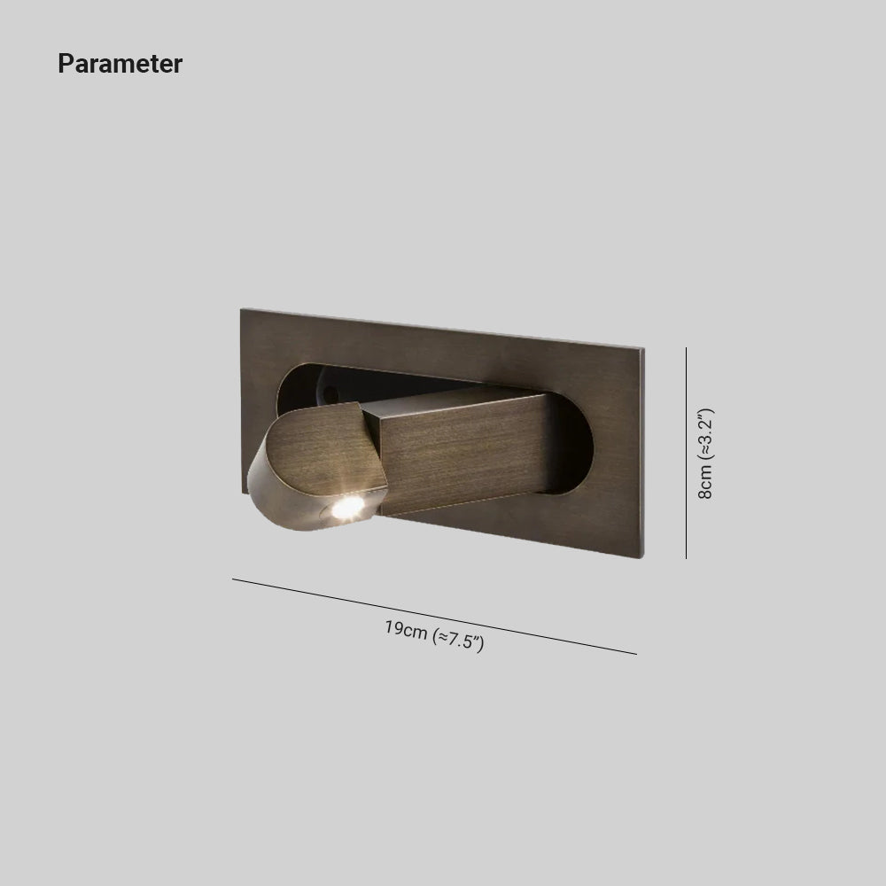 Nexex Square Adjustable Bedside Reading Wall Light - Letslighting