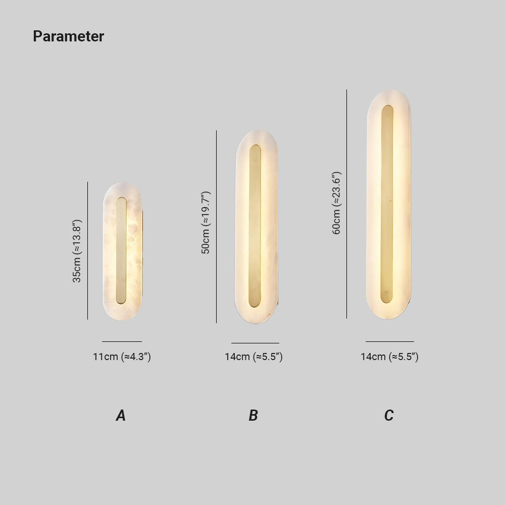 Kristy Alabaster Rounded Wall Lamp - Letslighting