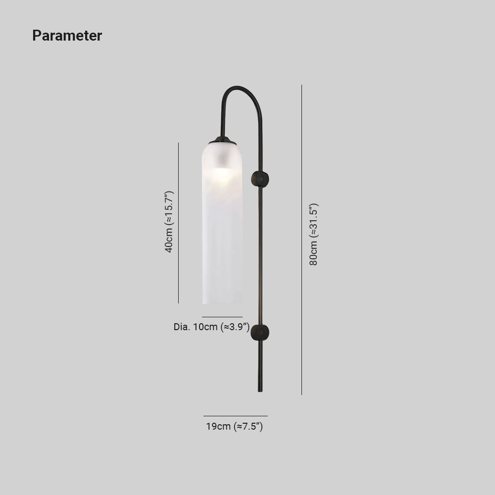 Valentina Modern Glass Plug-In Wall Lamp