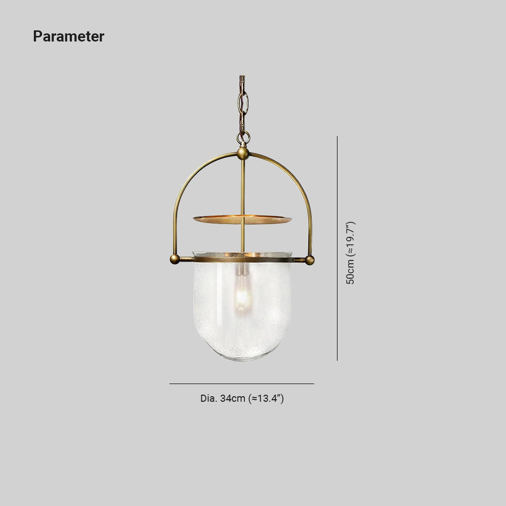 June Unusual Glass Amber Clear Pendant Light - Letslighting