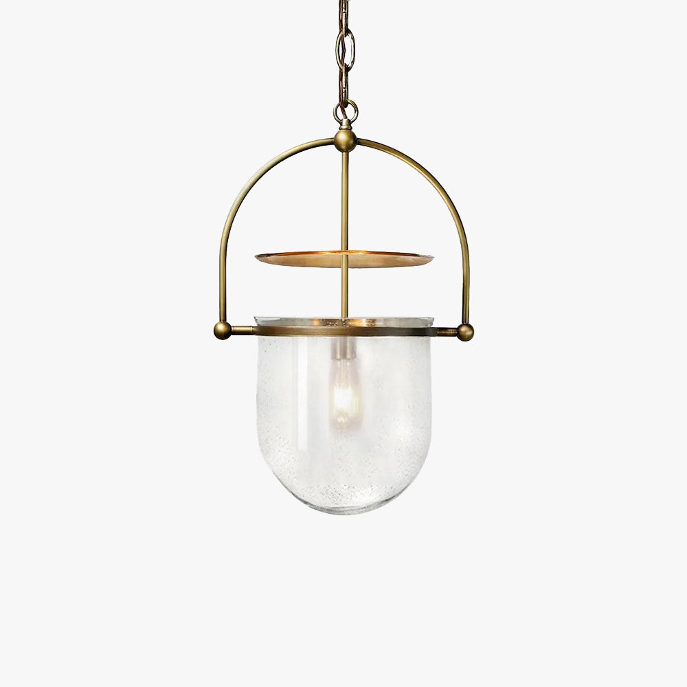 June Unusual Glass Amber Clear Pendant Light - Letslighting