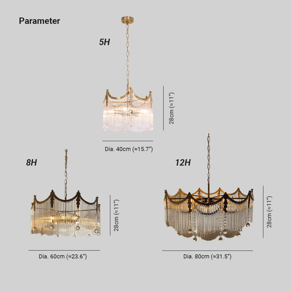 Kristy Luxurious Glass Chandeliers Farmhouse - Letslighting