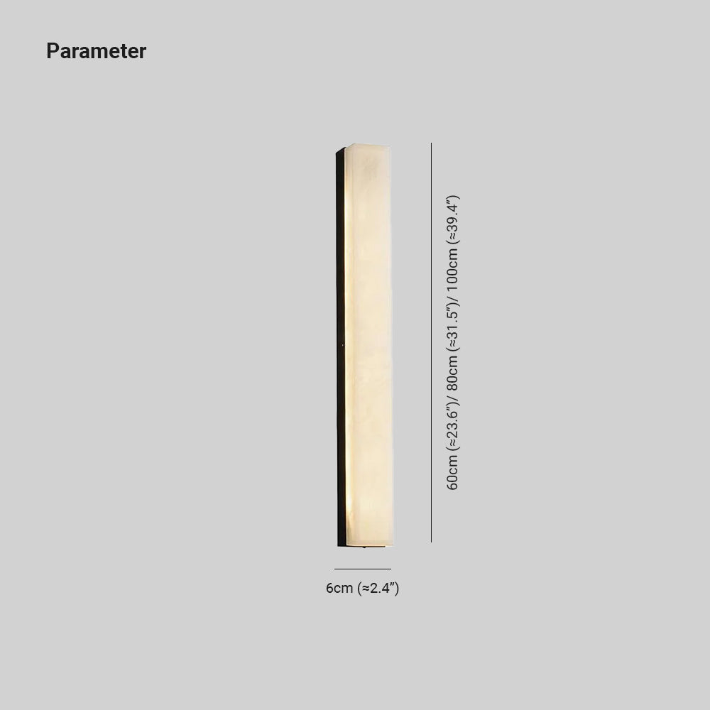 Kristy Linear Brass Alabaster Wall Lamp