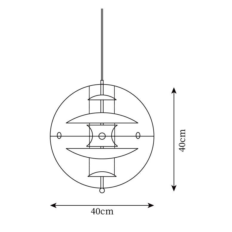Pendant Lamp Floating Geometric Layers Clear Globe Futuristic Modern - Letslighting