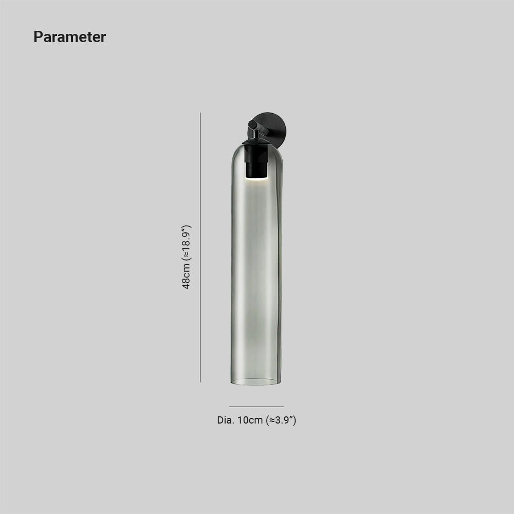 Aria Glass Indoor Wall Lamp Cylindrical