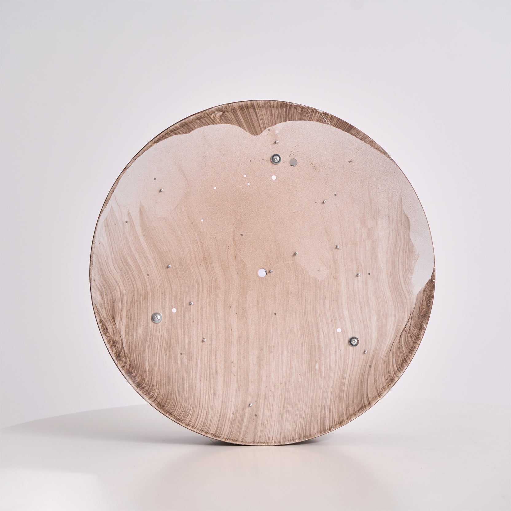 Muto Ceiling Light Double - Ring Walnut Color