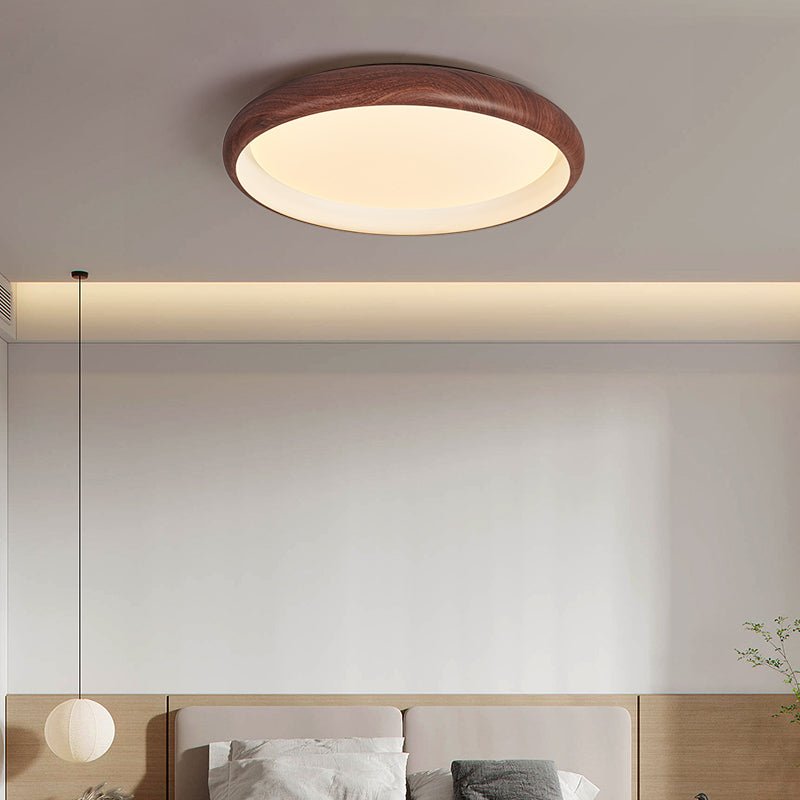 Zesolis Modern Minimalist Walnut Ceiling Light - Letslighting