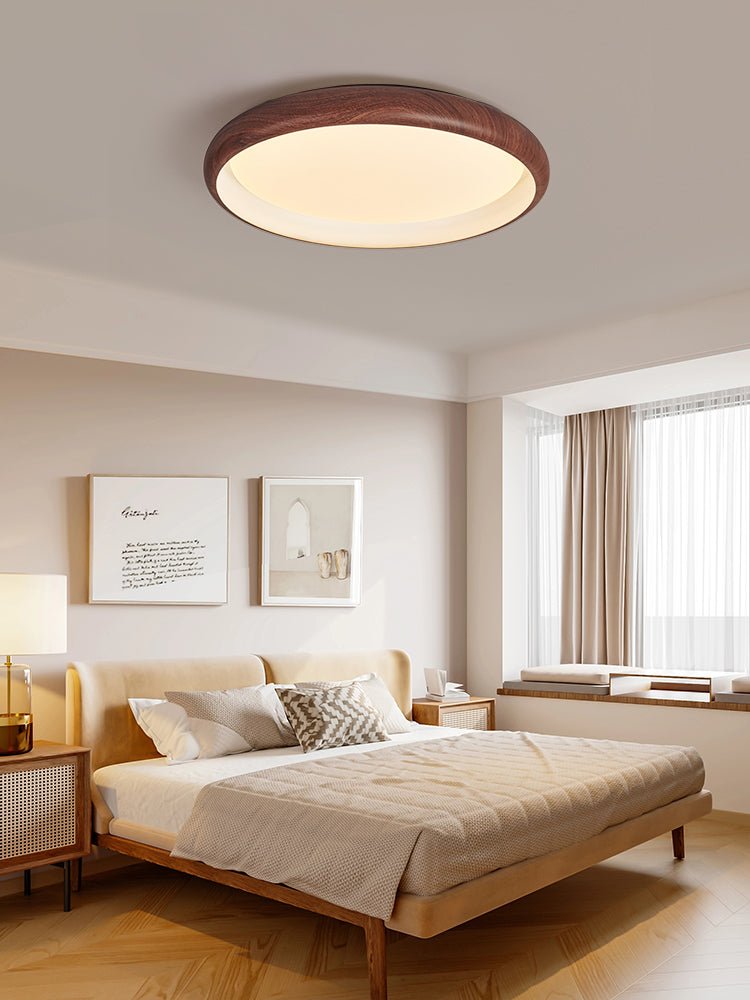 Zesolis Modern Minimalist Walnut Ceiling Light - Letslighting