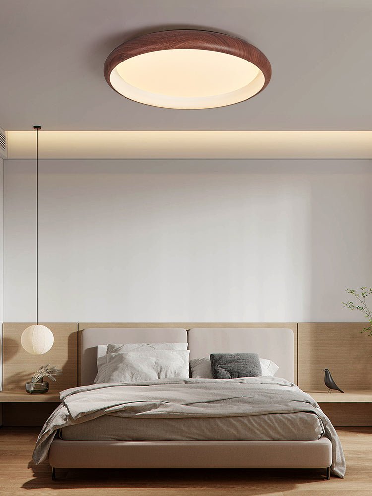 Zesolis Modern Minimalist Walnut Ceiling Light - Letslighting