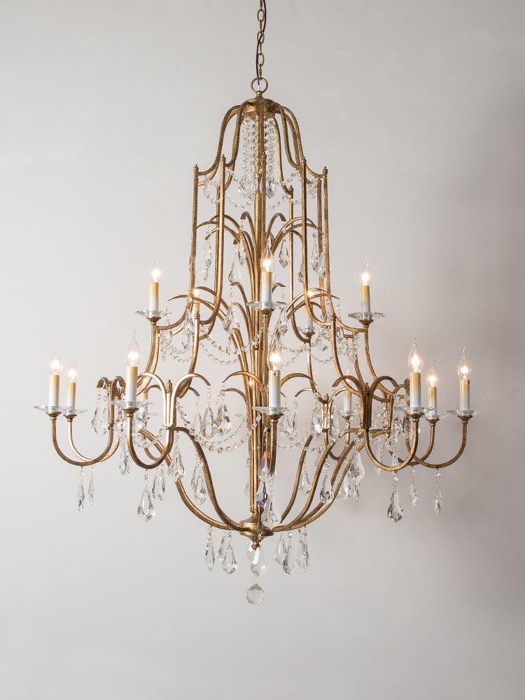 Lustra Chandelier Iron Crystal Candelabra Vintage - Letslighting
