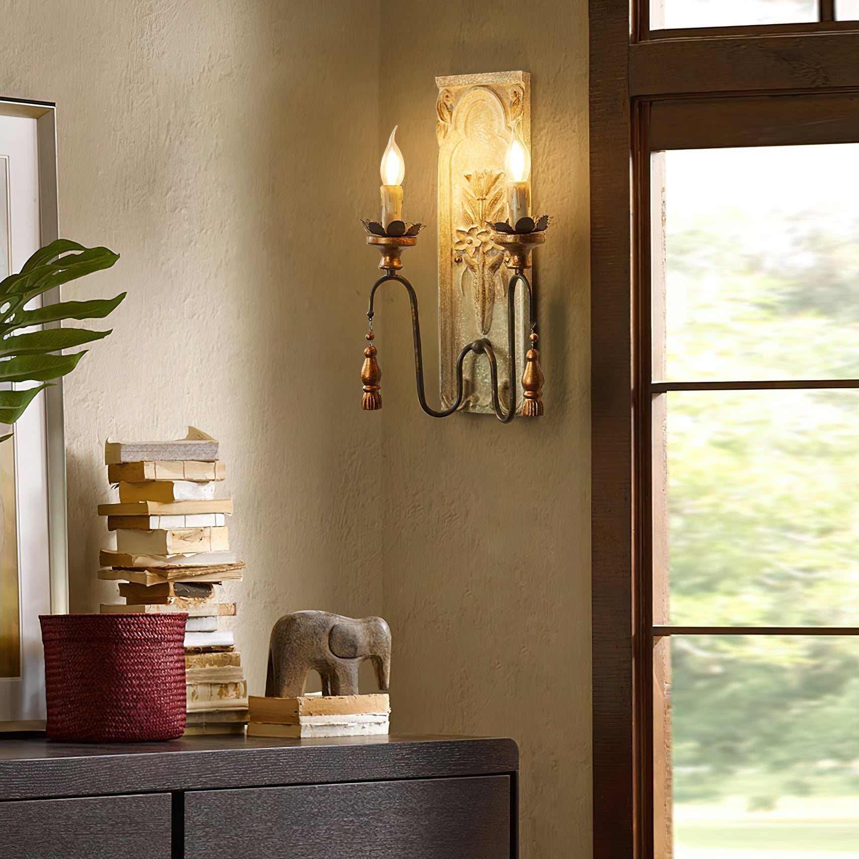 Elsoris Postmodern Luxury Wooden Wall Lamp - Letslighting