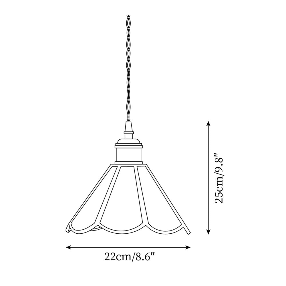 Valeria Pendant Lamp Fluted Glass - Letslighting