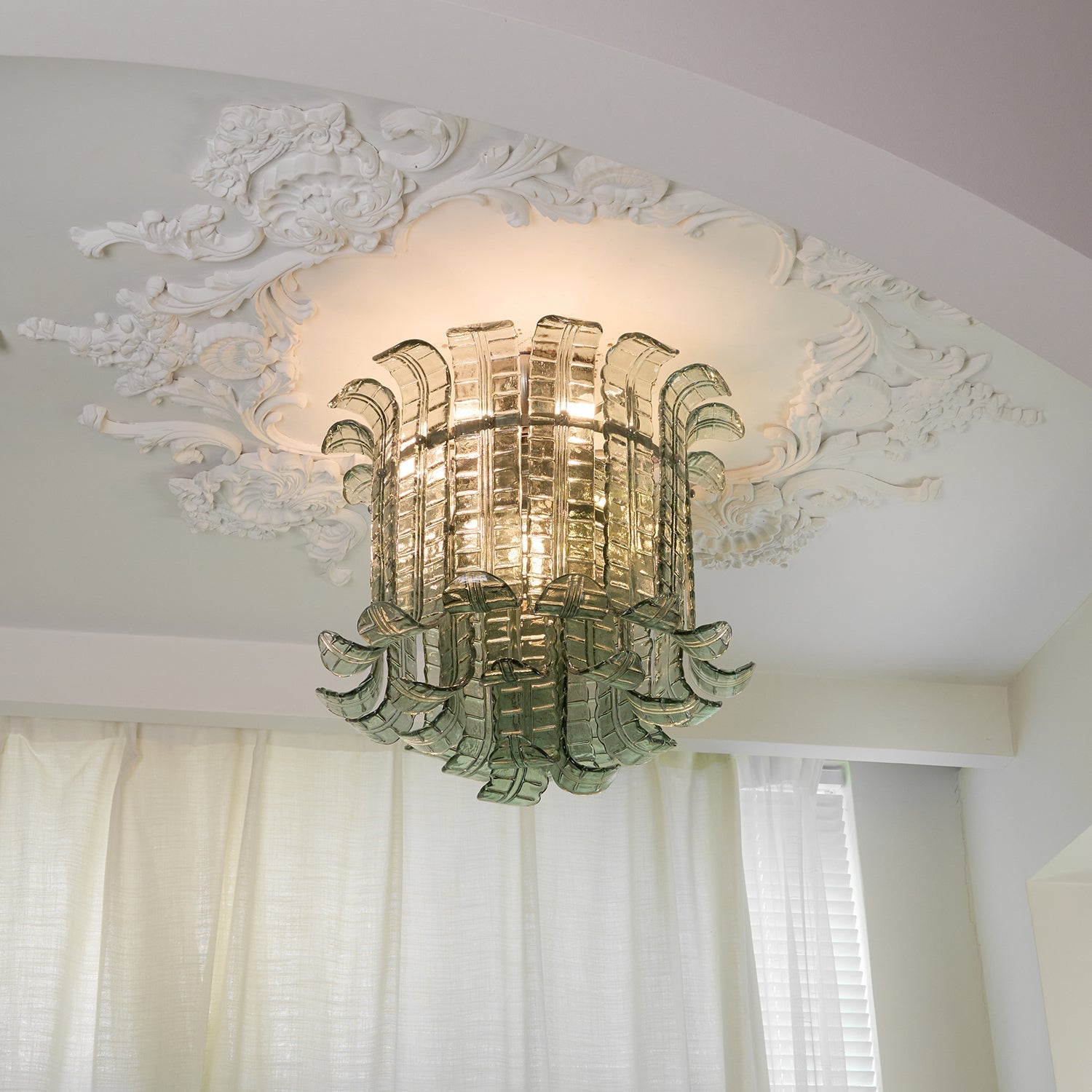 Aurora Ceiling Lamp Murano Glass Petal Vintage - Letslighting