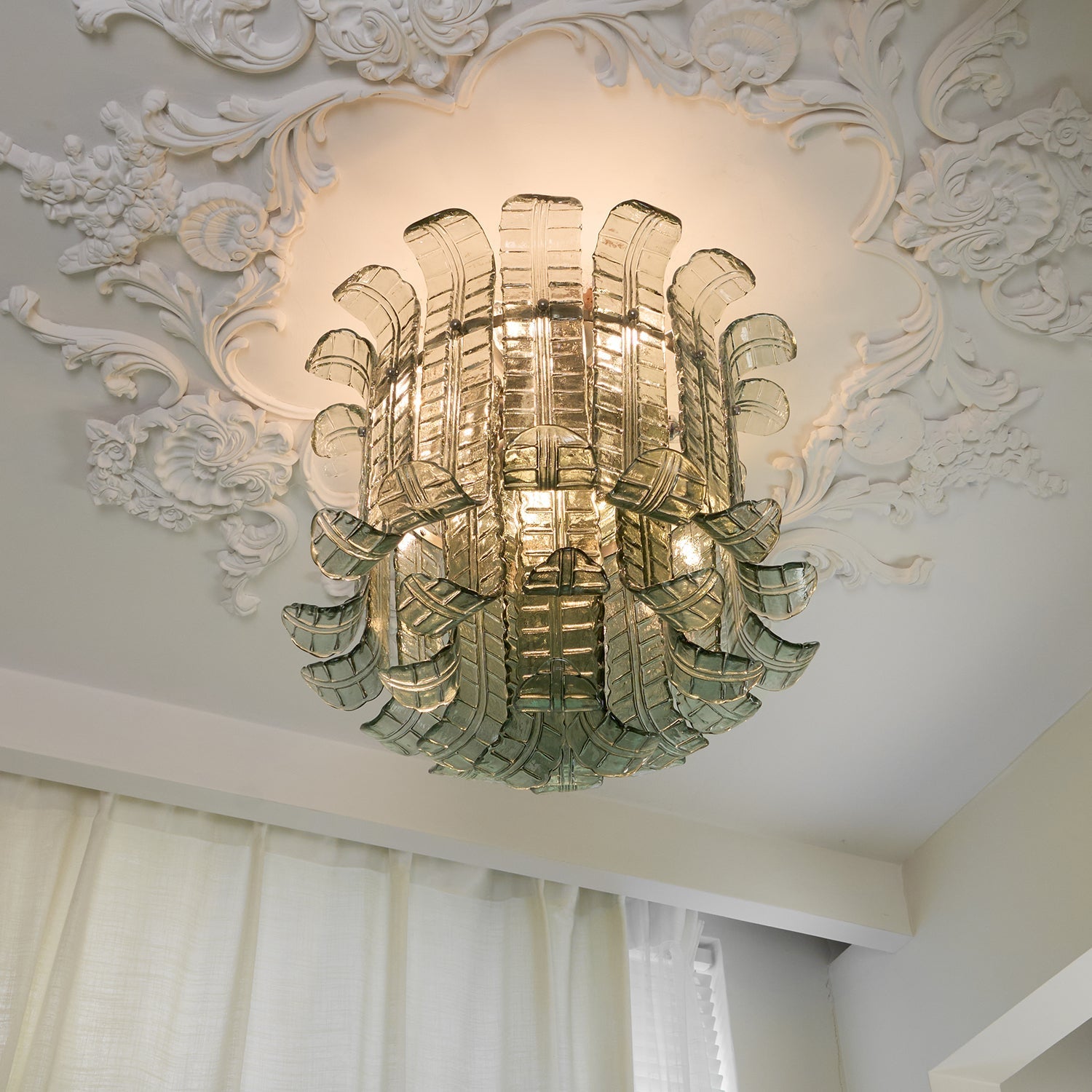 Aurora Ceiling Lamp Murano Glass Petal Vintage - Letslighting