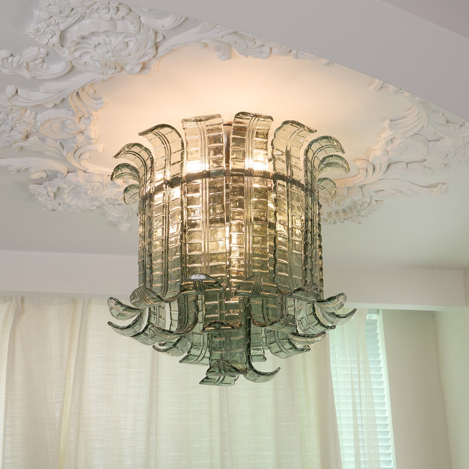 Aurora Ceiling Lamp Murano Glass Petal Vintage - Letslighting