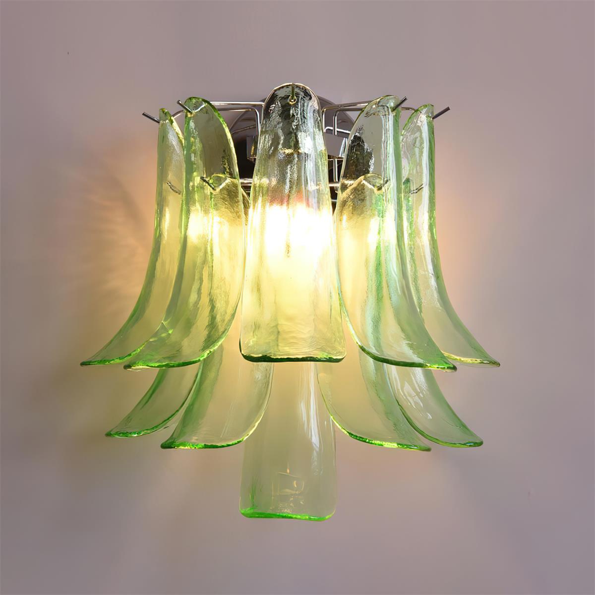 Valier Wall Lamp Hand-Sculpted Glass Petals - Letslighting