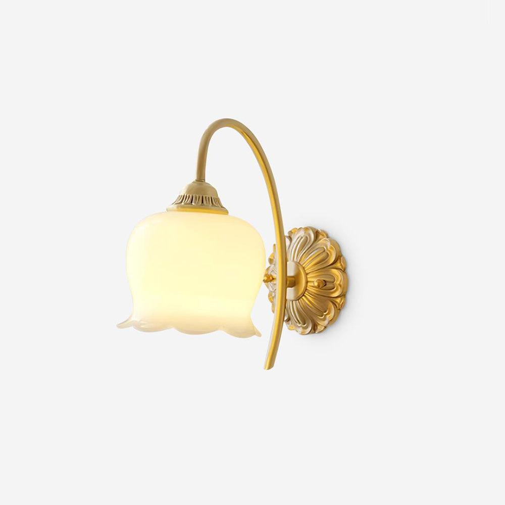 Vivinir Art Flower Brass Resin Wall Lamp - Letslighting