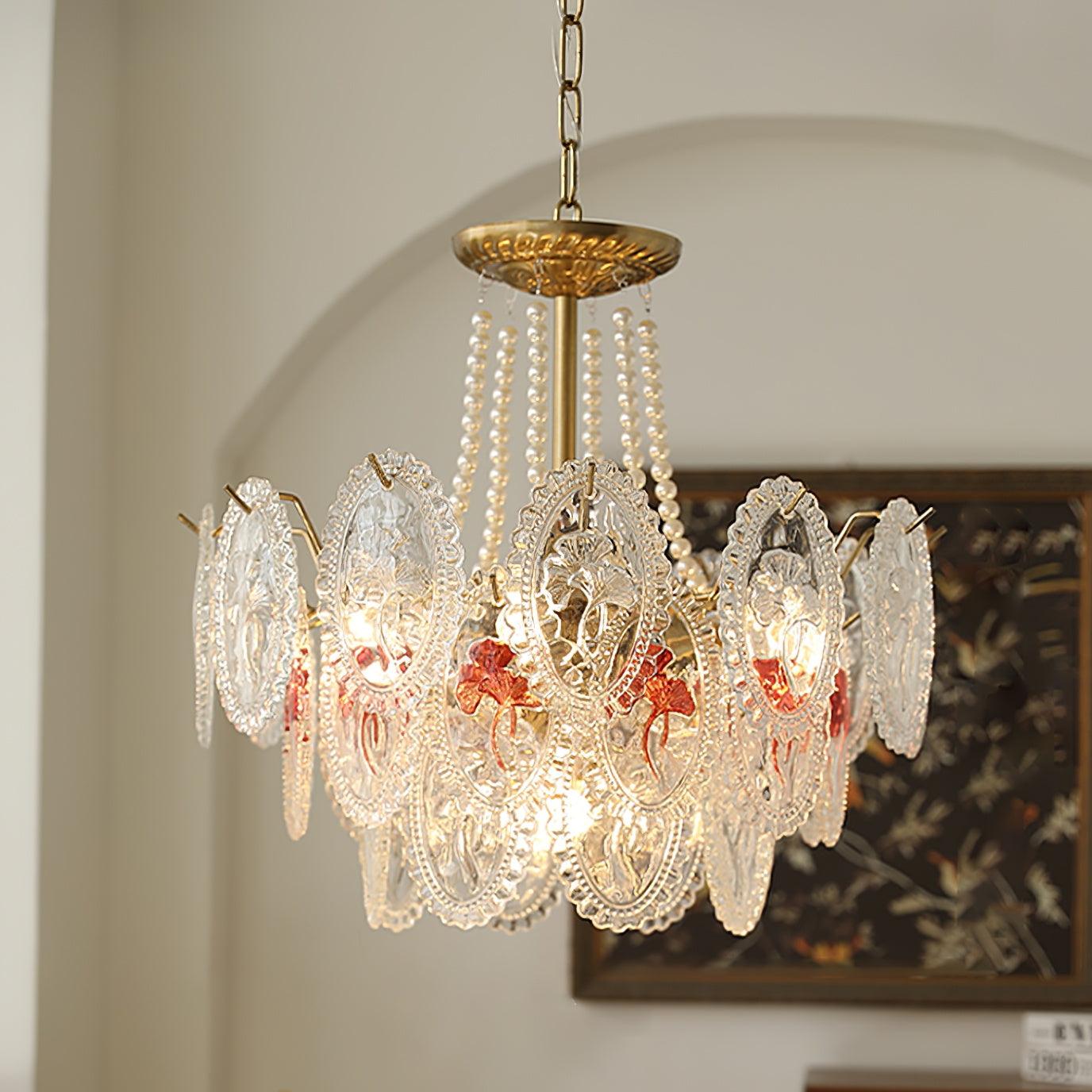 Kristy Chandelier Lustrous pearls