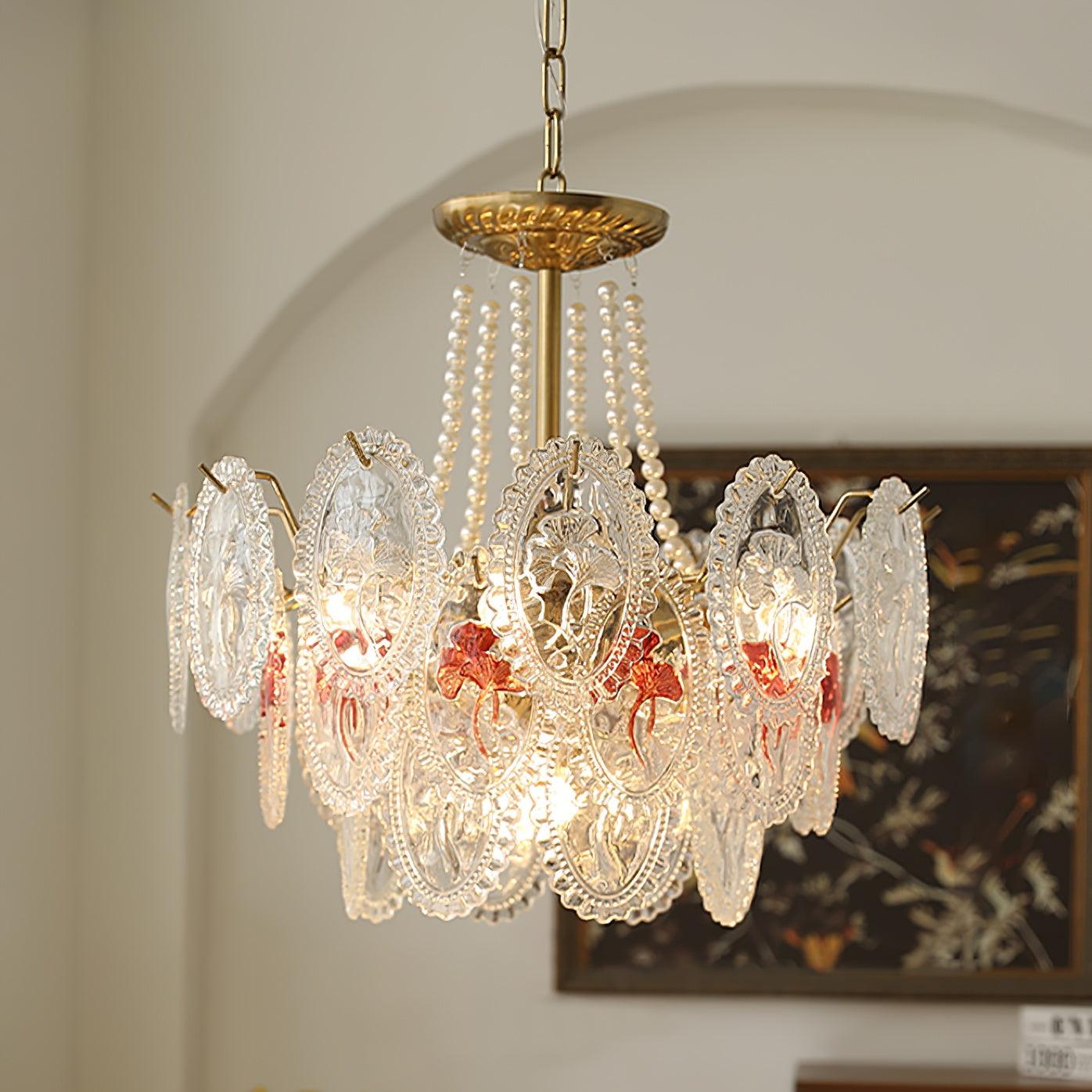 Kristy Chandelier Lustrous pearls