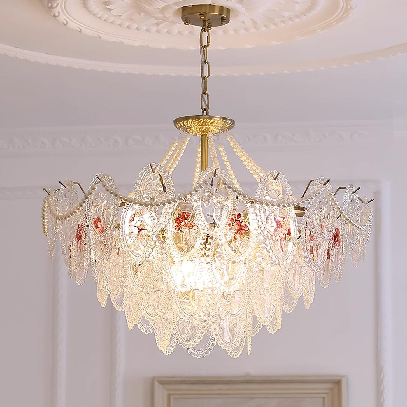 Kristy Chandelier Lustrous pearls